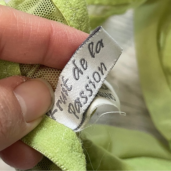 Fruit de la Passion Bra floral lace underwire womens Green (size 34C) feminine - Picture 3 of 4